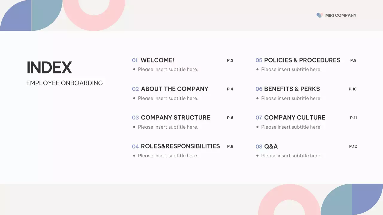 Pink Modern Employee Manual Presentation