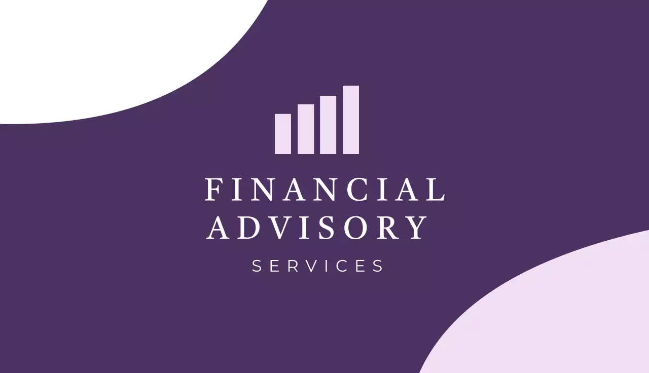 Purple Modern Financial Business Card