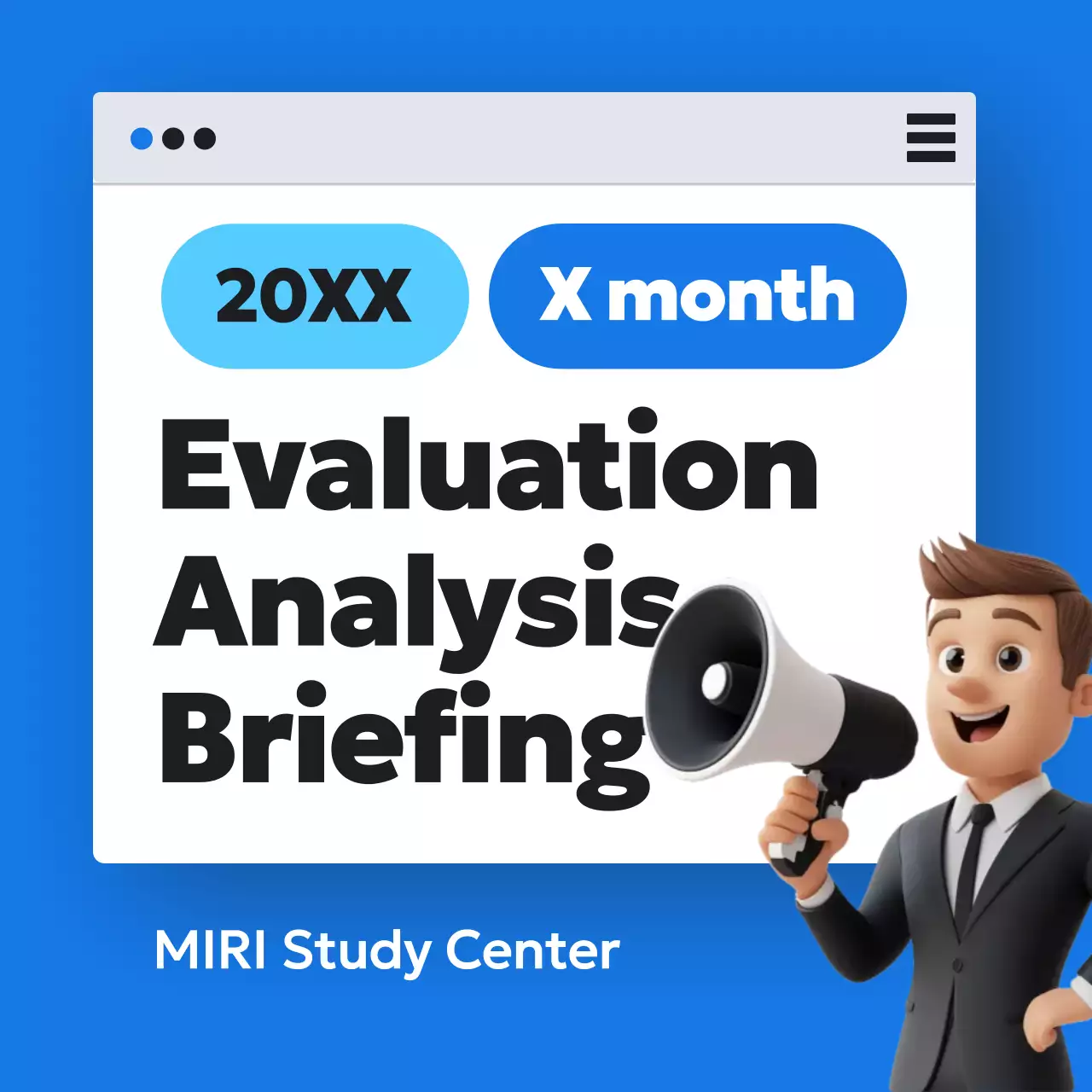 Blue Modern Evaluation Briefing Instagram Carousel