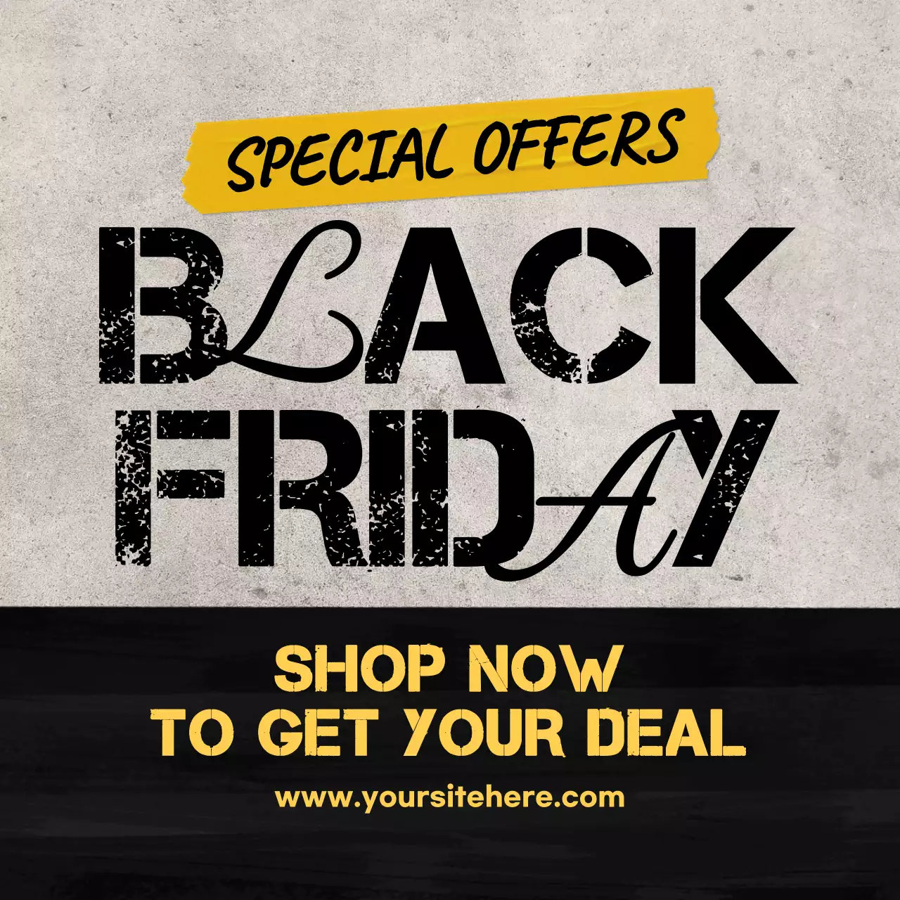 Black Retro Sale Promotion Social Media Post