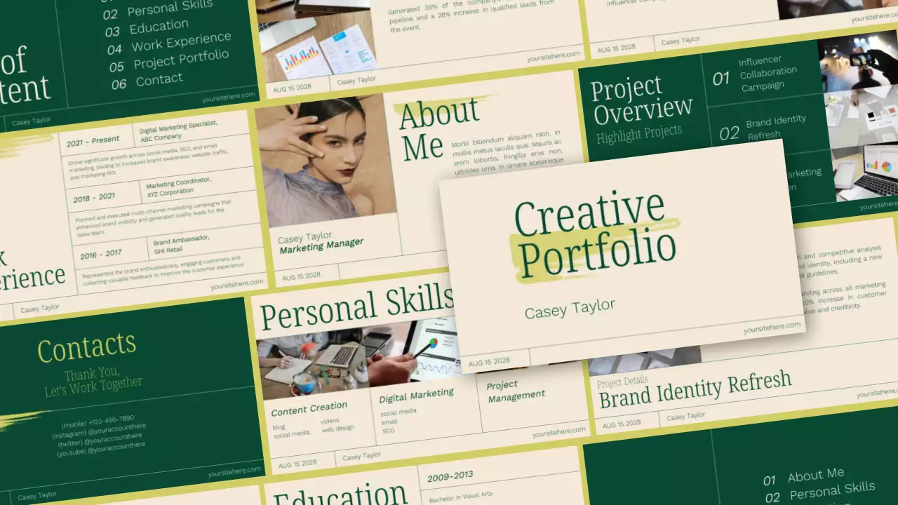 Green Modern Portfolio Resume Presentation