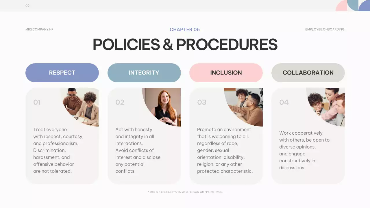 Pink Modern Employee Manual Presentation