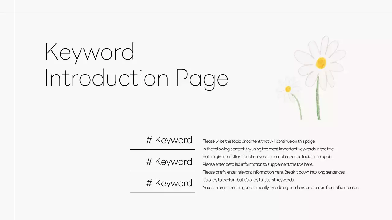 White Minimal Template Presentation