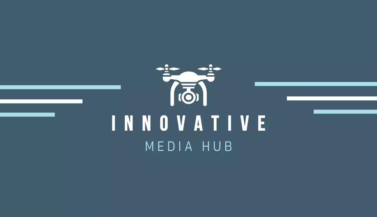 Blue Minimal Media Business Card