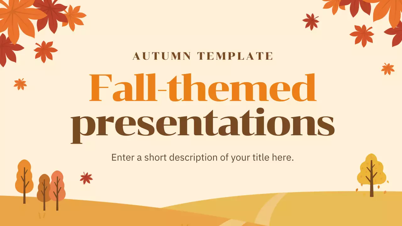 오렌지 전통 가을 프레젠테이션