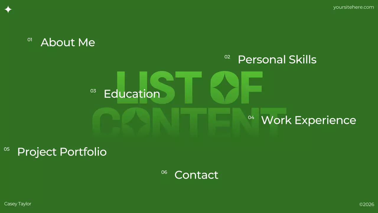 Green Bold Portfolio Presentation