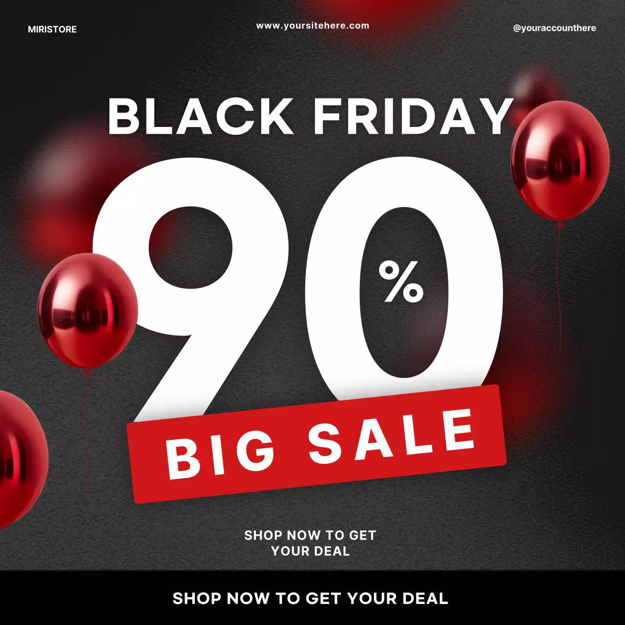 Black Modern Sale Promotion Social Media Post