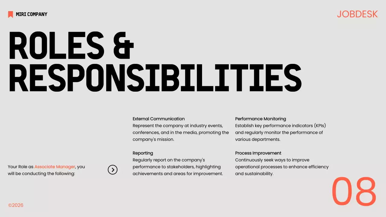 Orange Modern Employee Guide Presentation