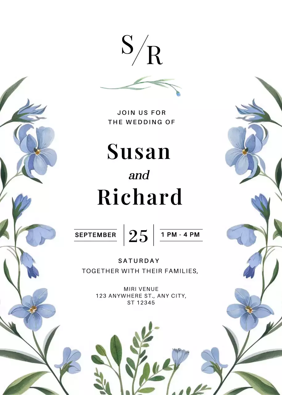 Thiệp cưới màu trắng thanh lịch