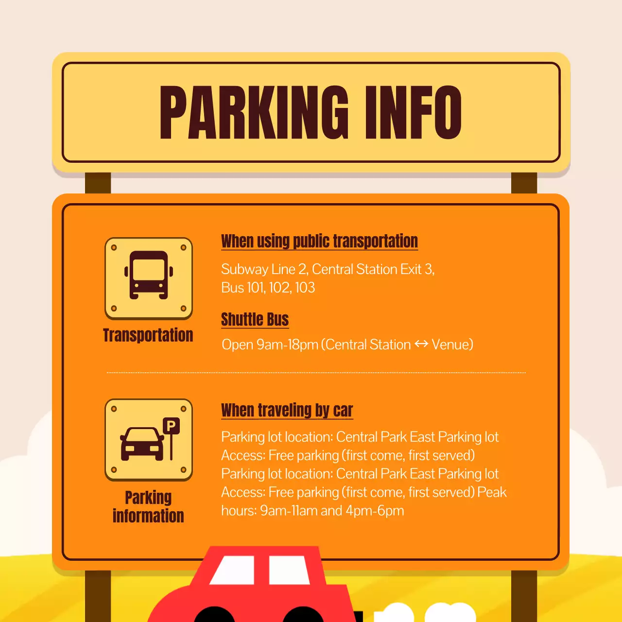 Orange Traditional Autumn Event Instagram Carousel