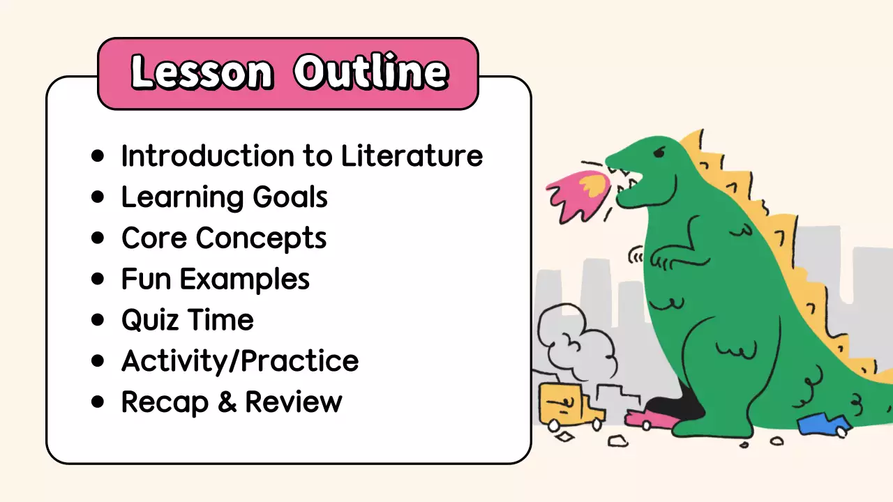 Pink Creative Literature Class Presentation