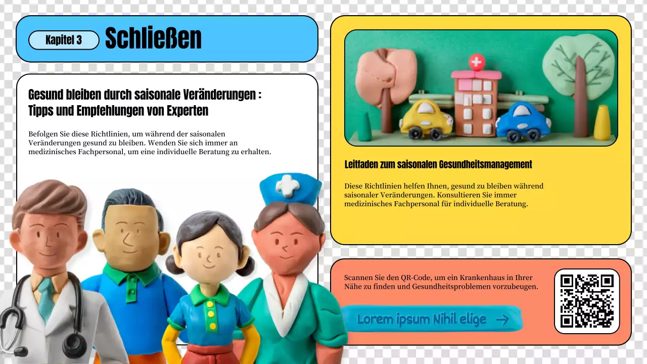 farbenfrohe kreative Leitlinien für das Gesundheitswesen