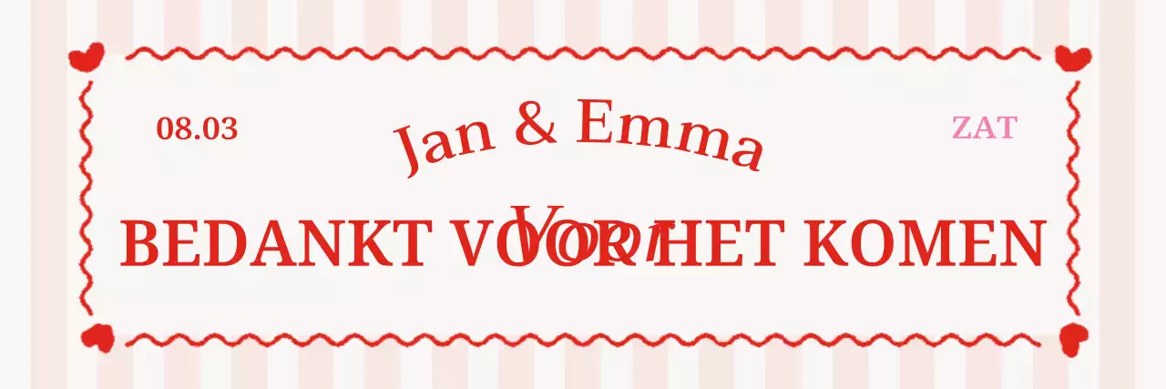 Een roze huwelijkscadeau