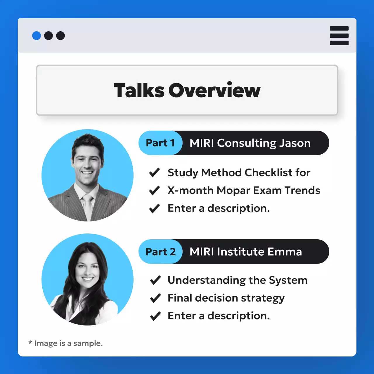 Blue Modern Evaluation Briefing Instagram Carousel