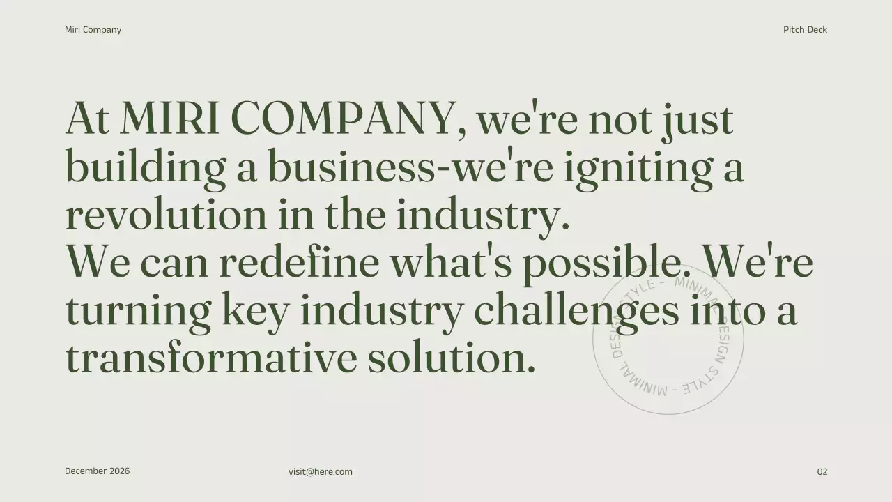 Green Minimal Business Promotion Presentation