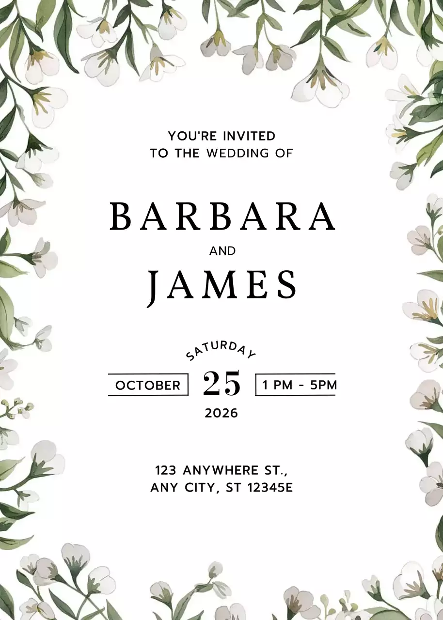 Thiệp cưới xanh thanh lịch