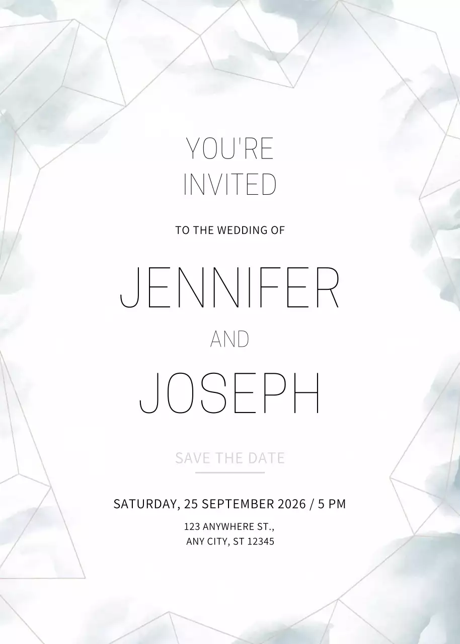 Undangan Pernikahan Minimalis Warna Putih