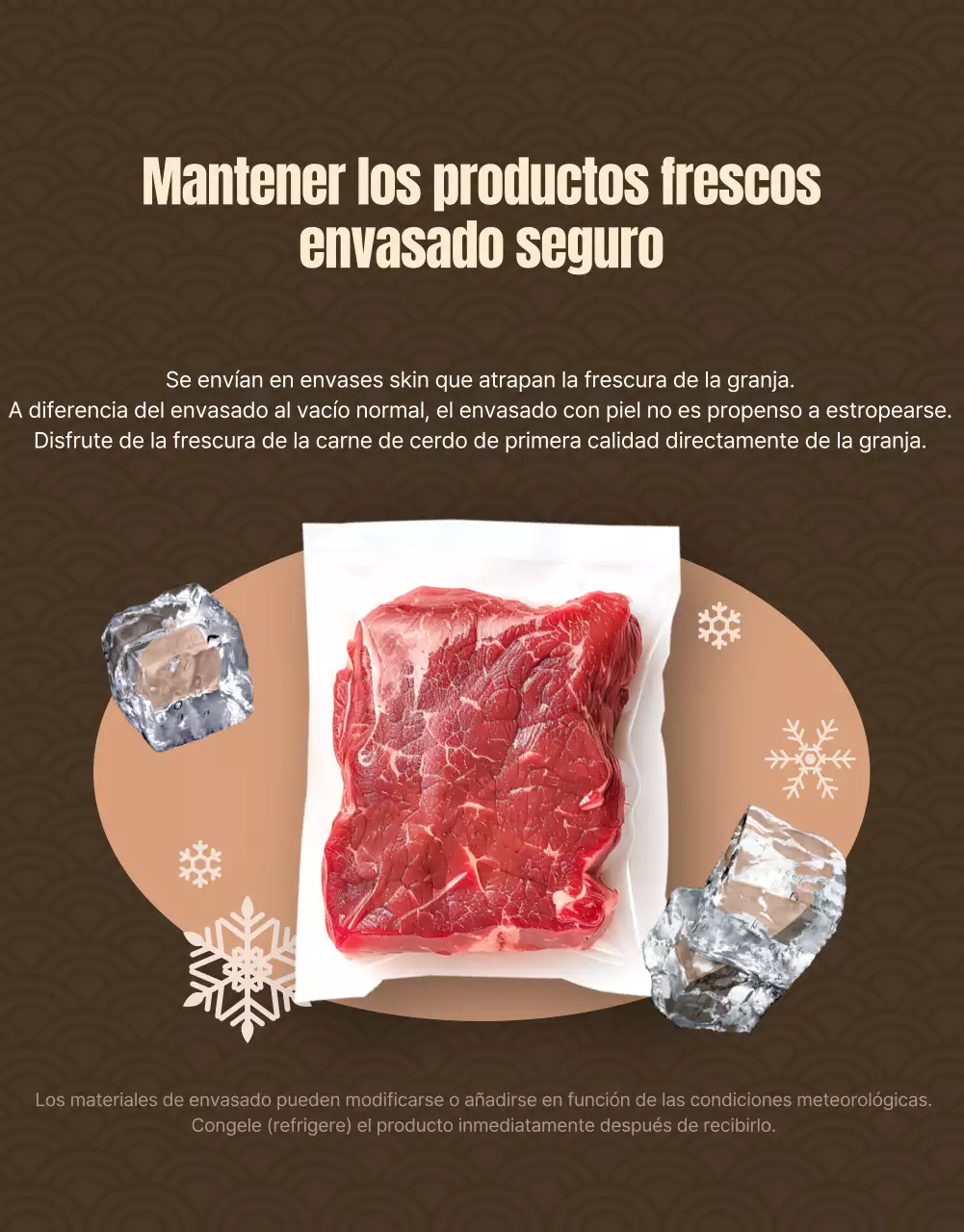 Anuncio tradicional de carne dorada