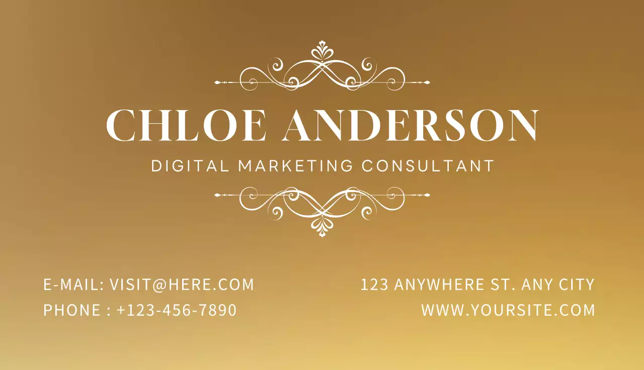 Gold Elegant Business Card