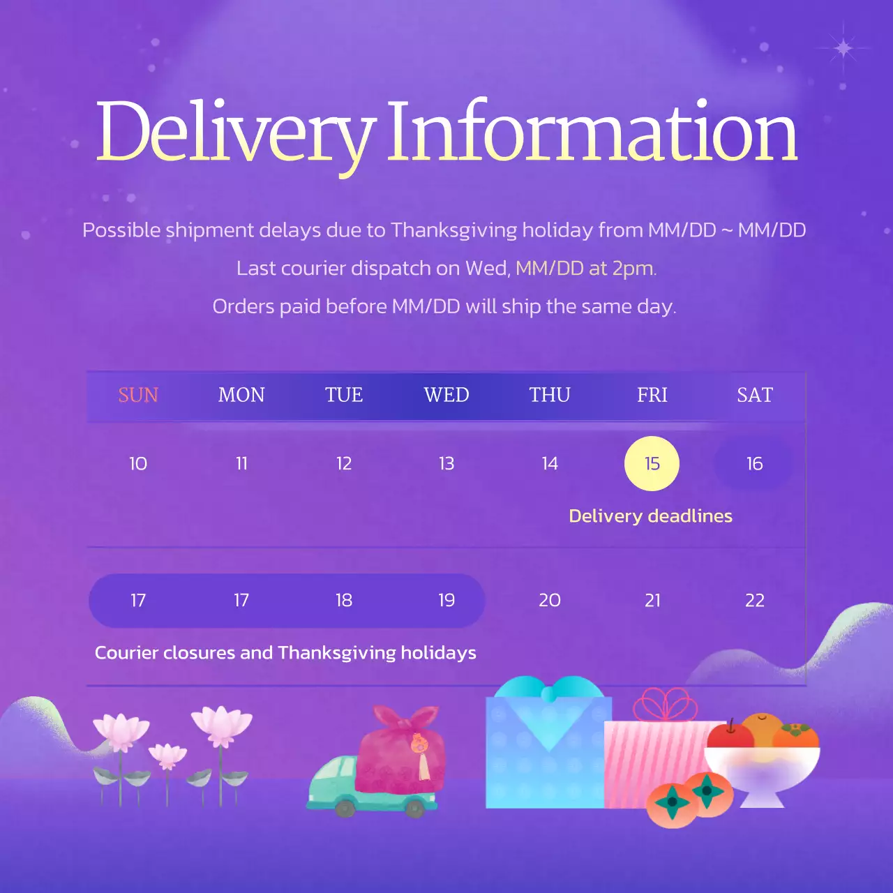 Purple Festive Gift Promotion Instagram Carousel