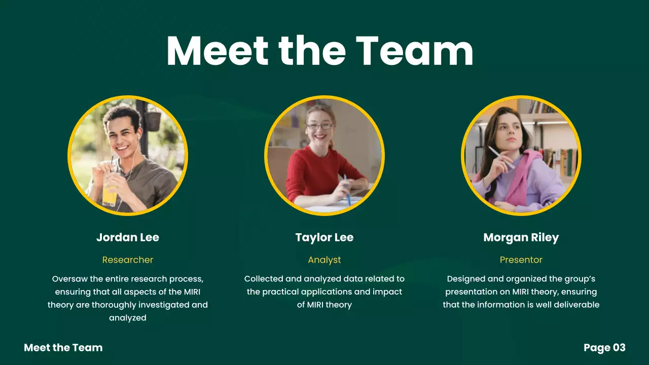 Green Professional Project Overview Presentation