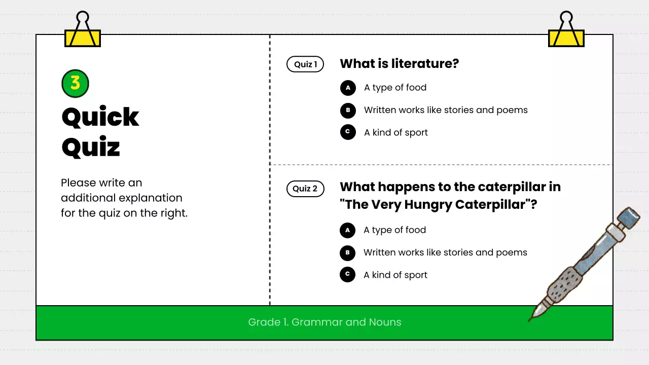 Green Simple Grammar Guide Presentation