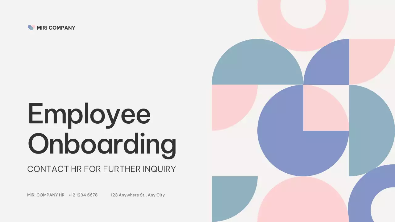 Pink Modern Employee Manual Presentation