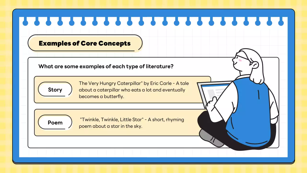 Blue Simple Literature Class Presentation