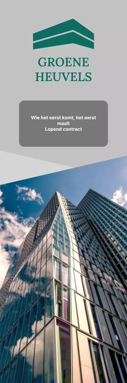 Appartement te koop banner in luxe amber kleur