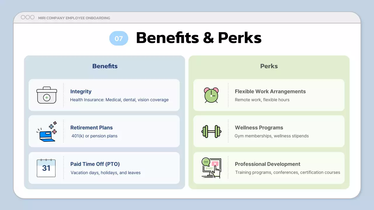 Apresentação do Manual do Funcionário Blue Modern