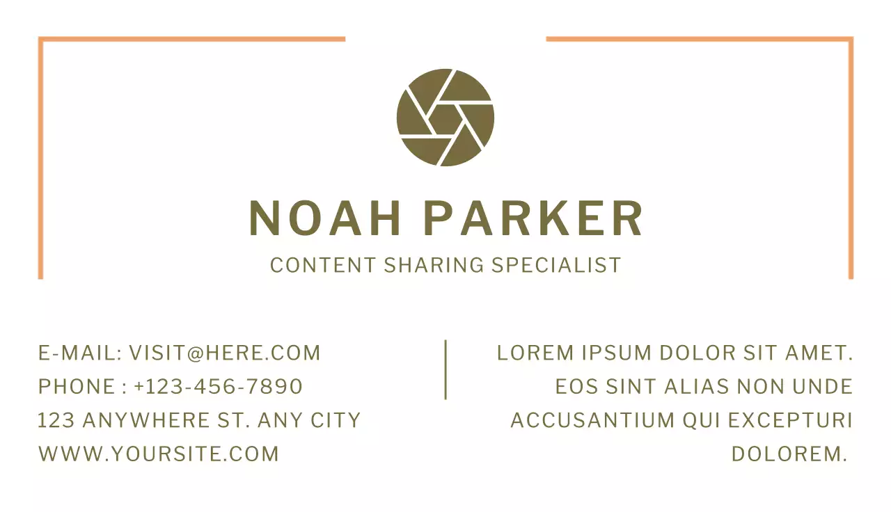 Beige Modern Business Card