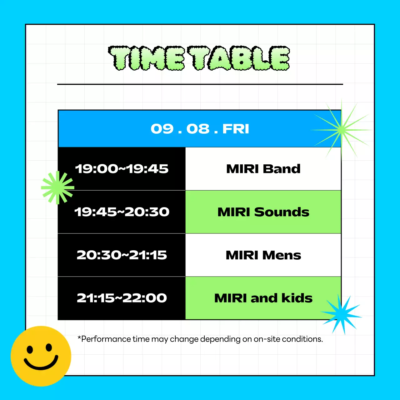 Carrossel do Instagram do evento Blue Trendy Concert