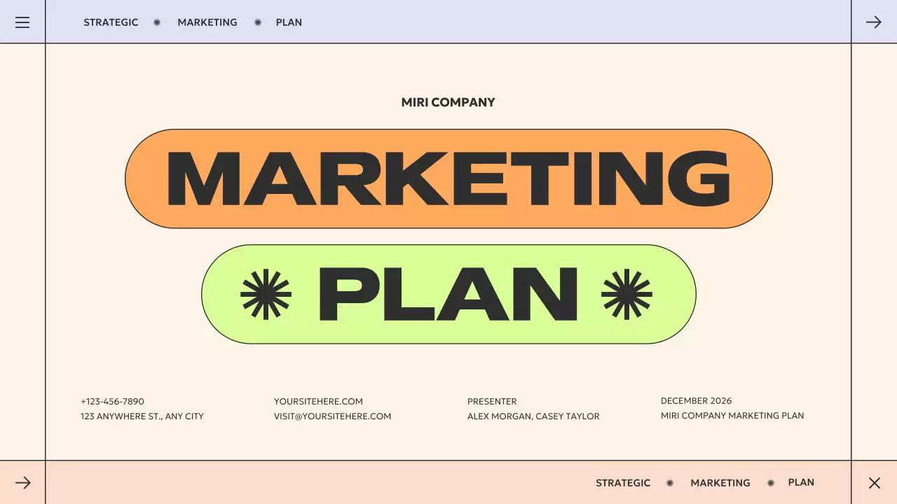 Orange Bold Marketing Plan Presentation