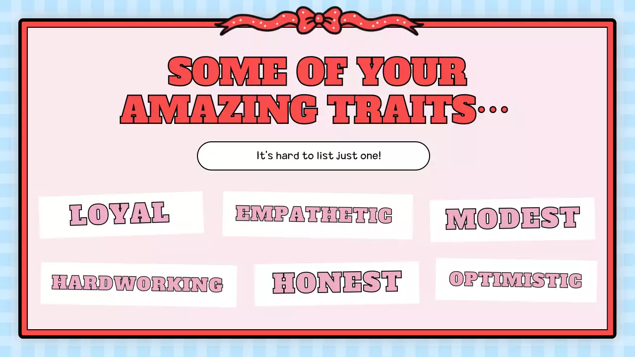 핑크 레트로 생일 카드 프레젠테이션