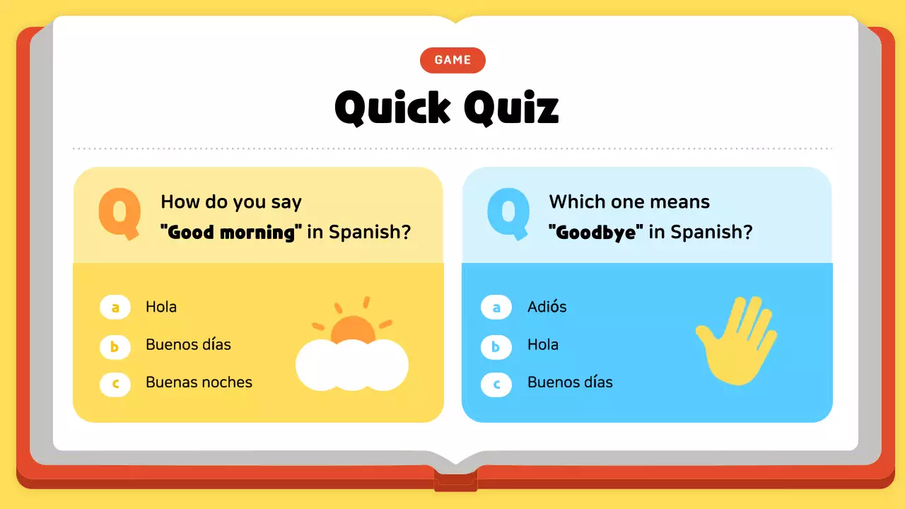 Yellow Simple Spanish Guide Presentation