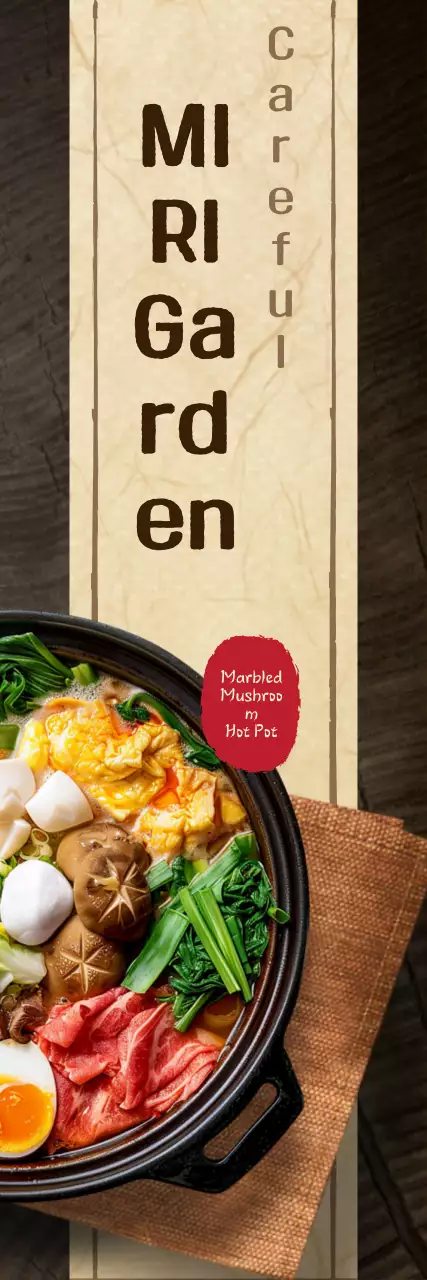 Warm Korean garden restaurant banner