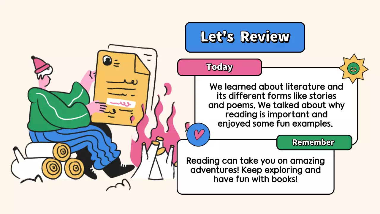 Pink Creative Literature Class Presentation