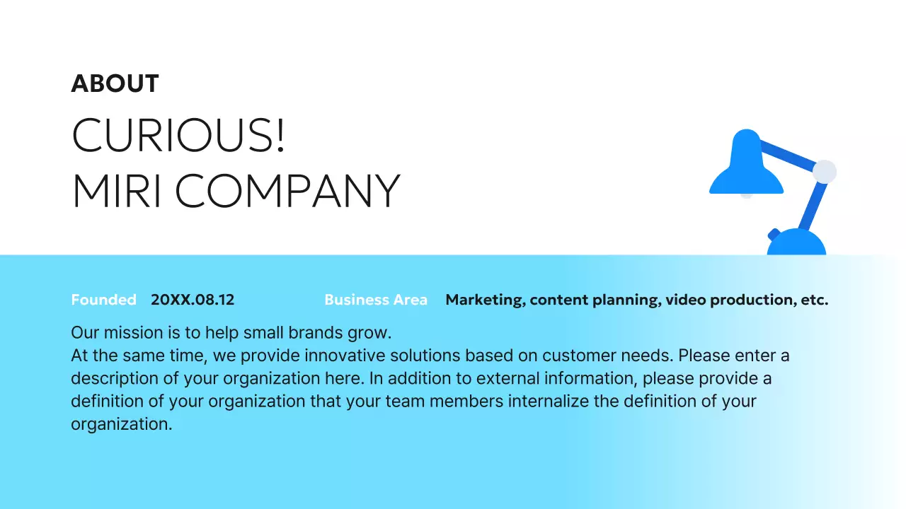 Blue Minimal Company Guide Presentation