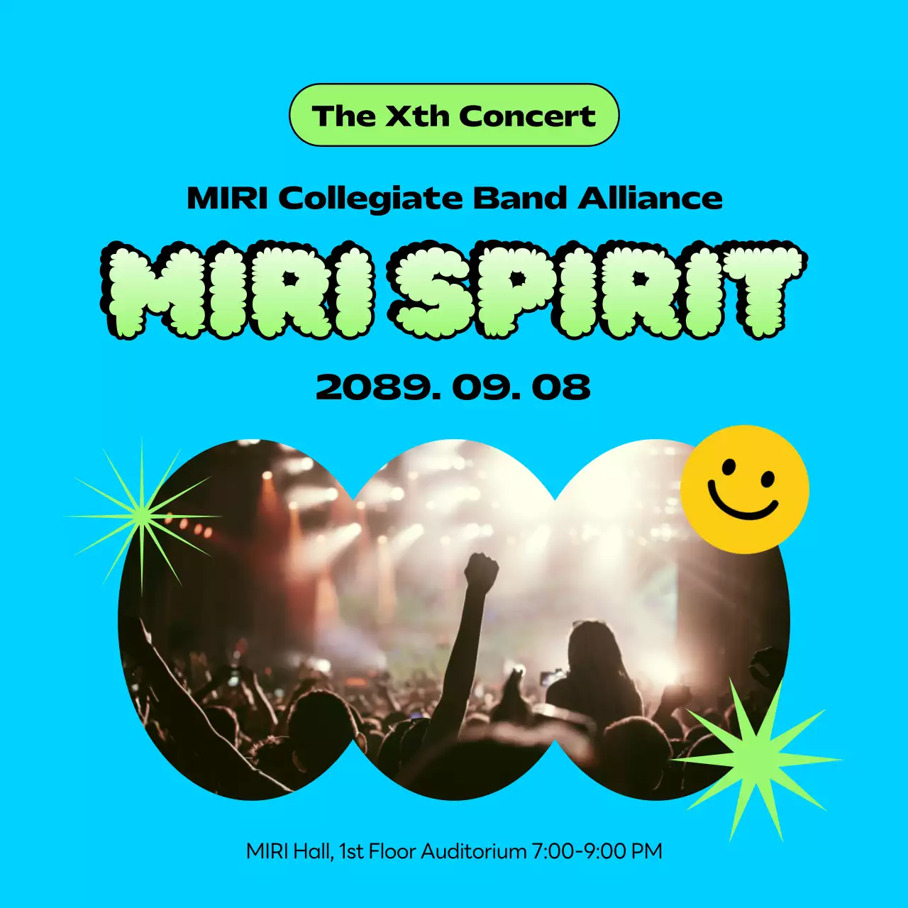 Blue Trendy Concert Event Instagram Carousel