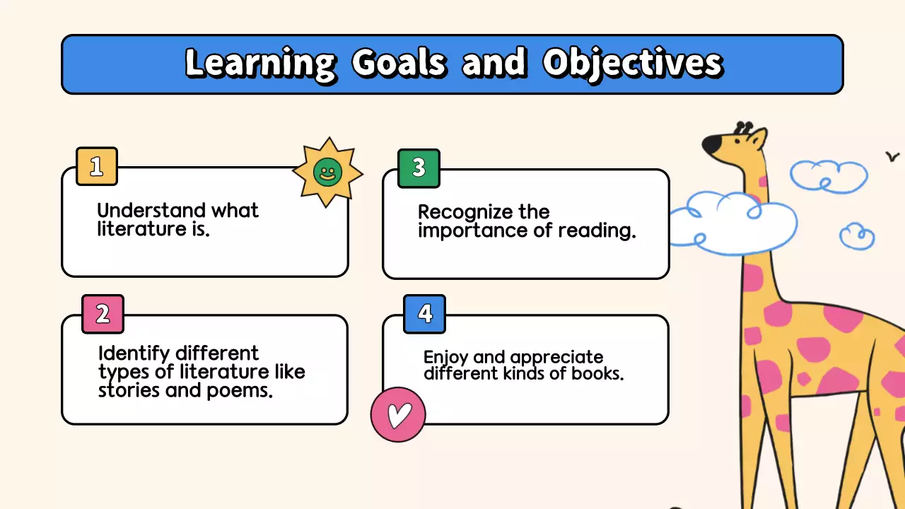 Pink Creative Literature Class Presentation