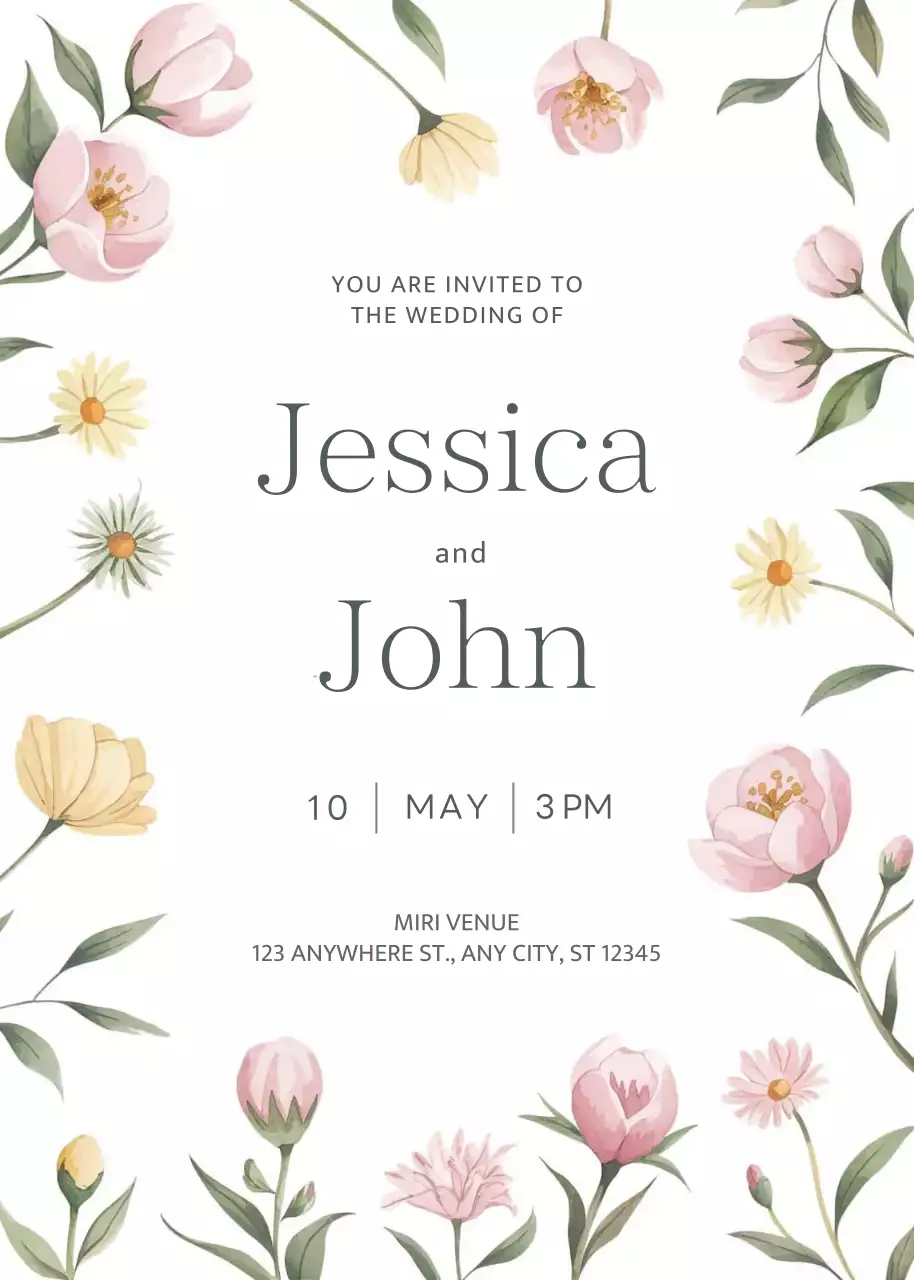 Undangan Pernikahan Bunga Putih