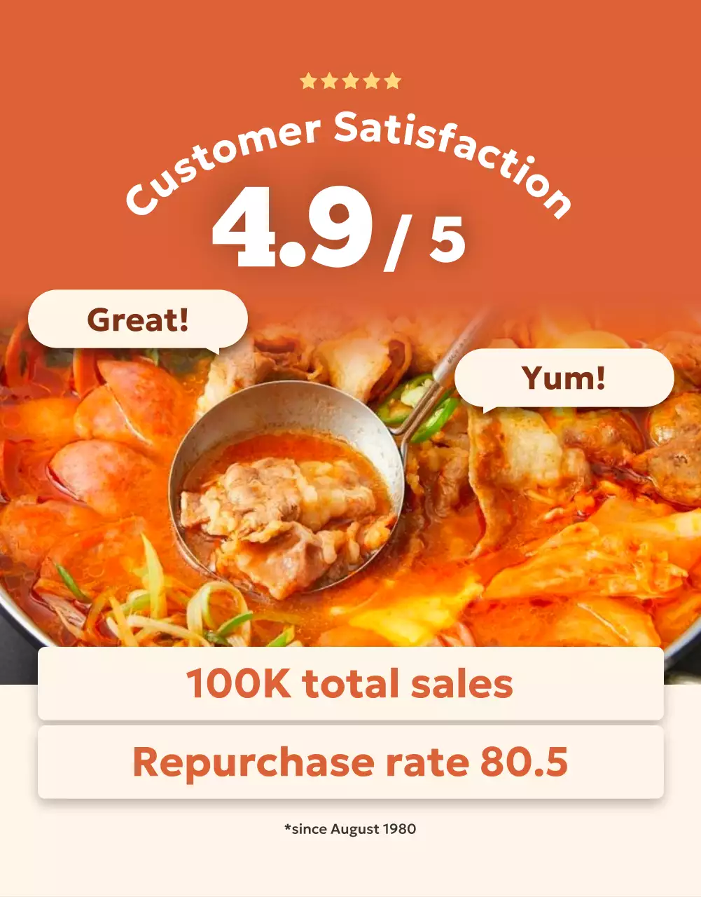 Orange Rustic Meal Promotion Poster