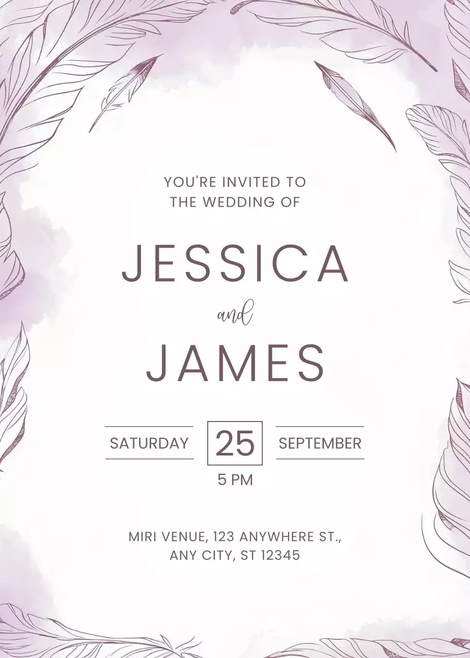 lời mời đám cưới thanh lịch màu be