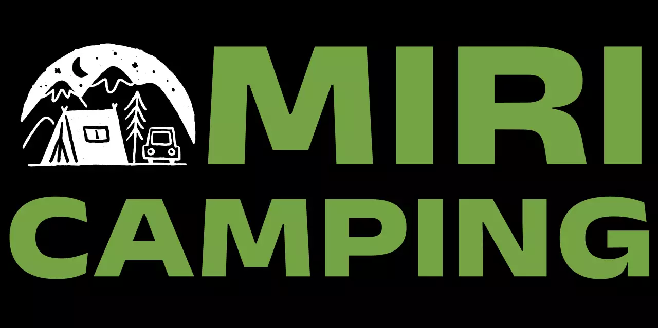 베이지 심플 캠핑 로고