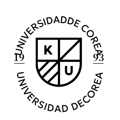 Logotipo universitario clásico en blanco y negro