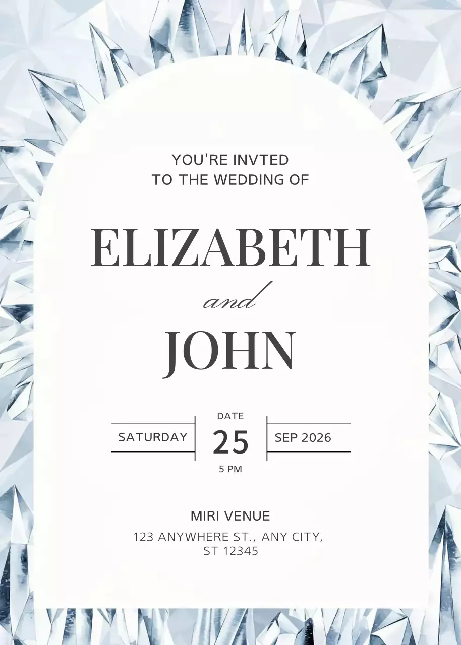 Convite de casamento branco e elegante