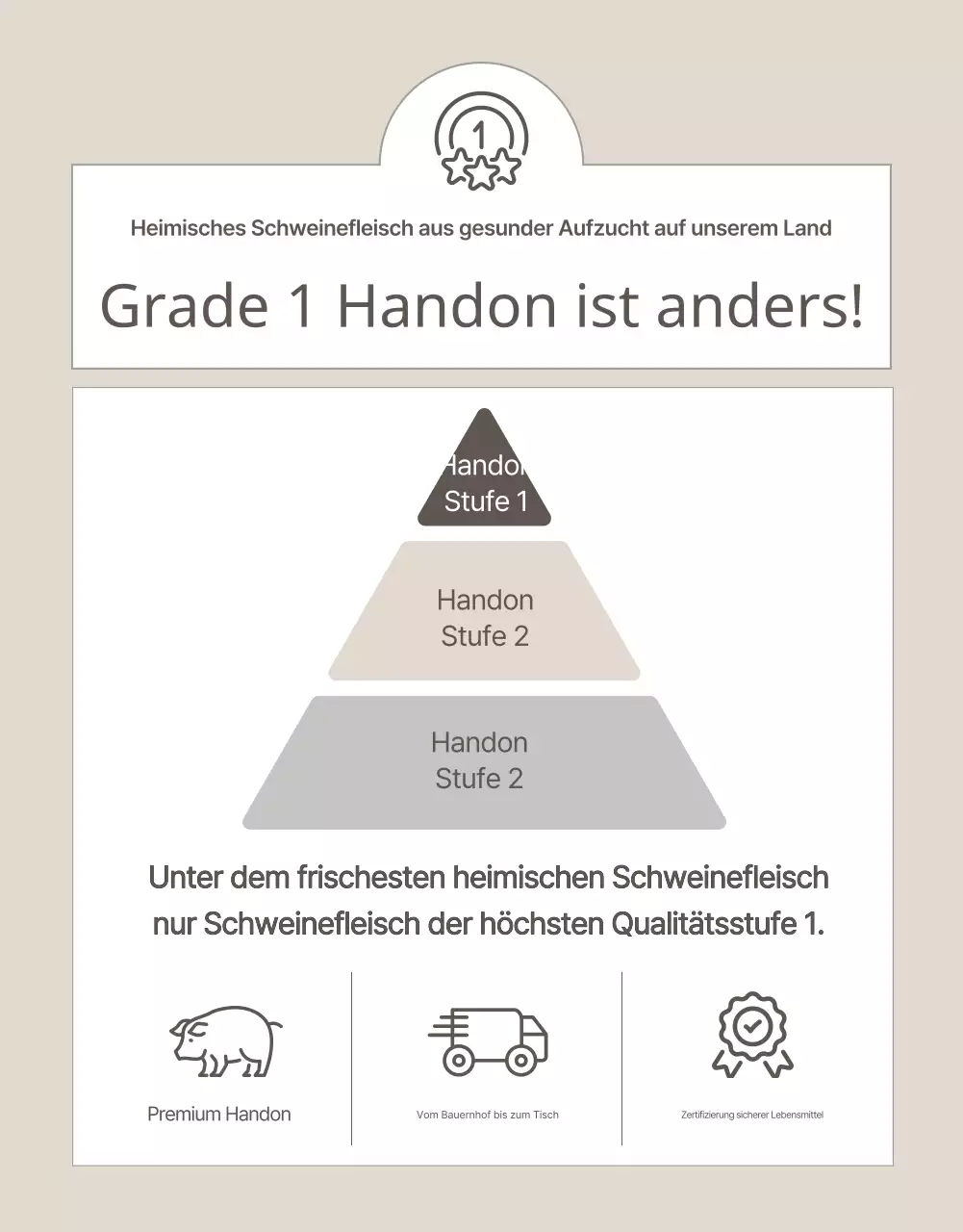 Beige und einfach zur Förderung tierischer Erzeugnisse