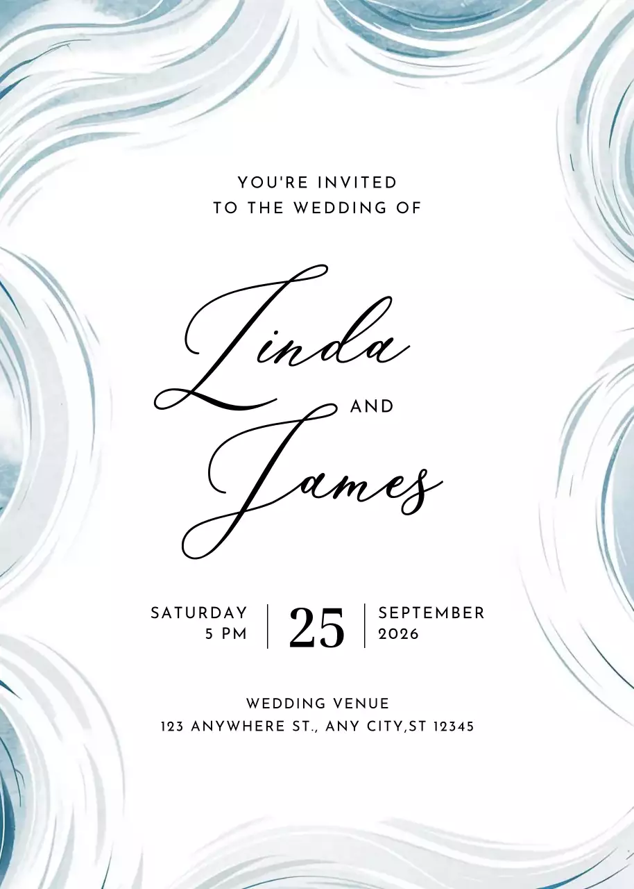 Thiệp cưới màu trắng thanh lịch