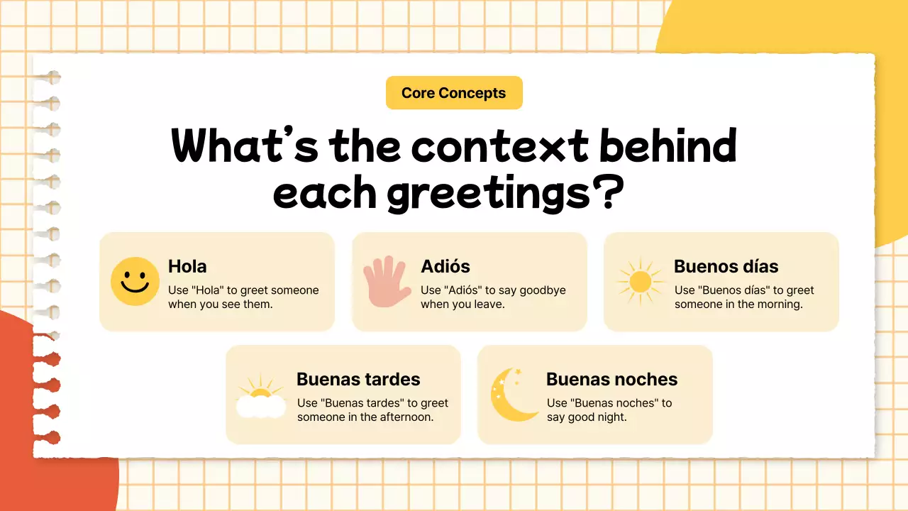 Orange Simple Spanish Class Invitation Presentation