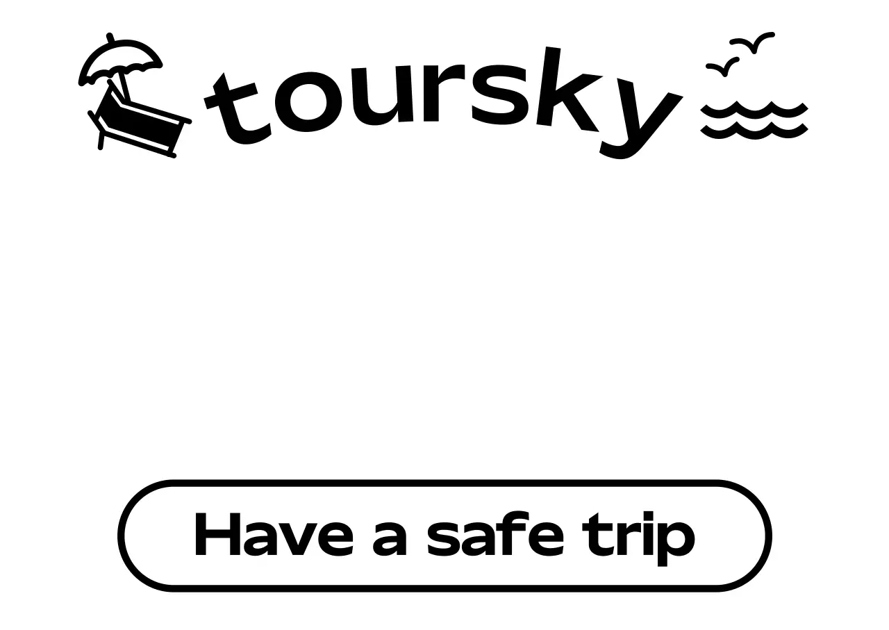 검정 심플 여행 안내